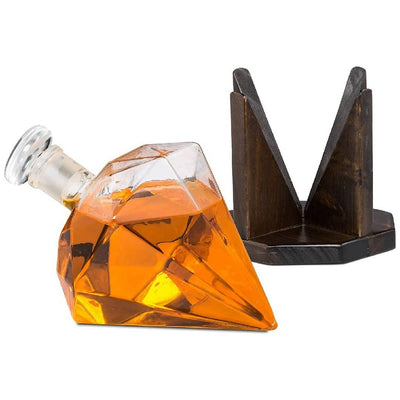 Carafe à Digestif avec Socle en Bois