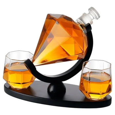 Carafe à Whisky Diamant avec Support et Verres