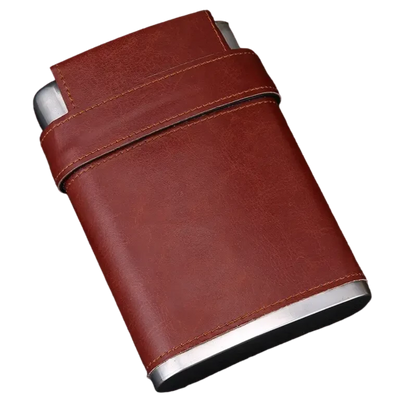 Flasque à Alcool de Luxe en Cuir