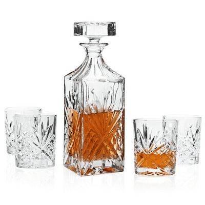 Service à Whisky Vintage avec 4 Verres