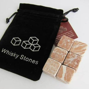 Pack 6 Cubes de Glace en Pierre Rosées 