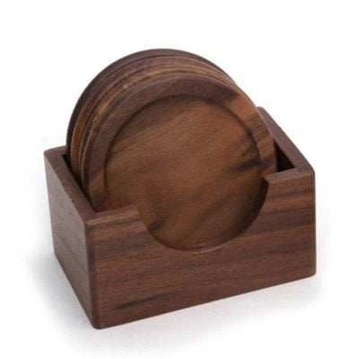 Dessous de Verre en Bois de Noyer