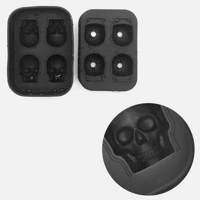 Moule à Glaçons Tête de Mort en Silicone